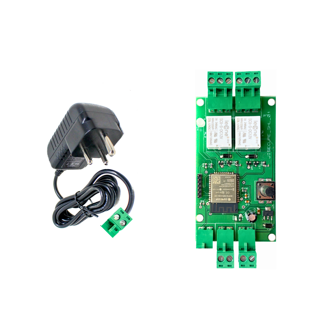 jiSECURE Wireless Smart Door Lock Controller with 12 volt  Adapter |  Compatible with Smart Locks