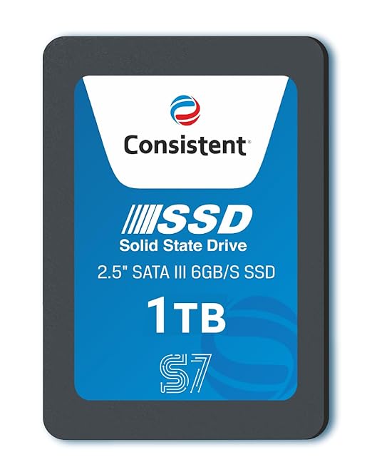 Consistent 2.5 1 TB SSD with SATA III Interface, 6Gb/s,Read/Write Speed Upto - 550/500 MB/s, 5 Years Warranty.