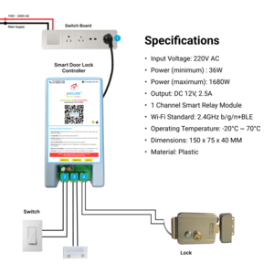 jiSECURE Smart Lock Controller | App and Manual Control