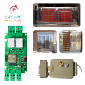 jiSECURE Main Gate Smart Door Lock Controller | WiFi & Bluetooth, Mobile App | Remote Access