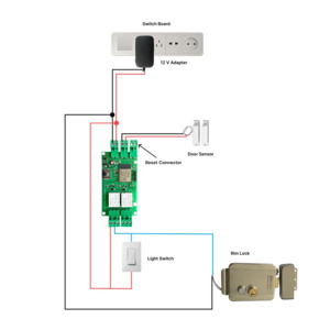 jiSECURE Wireless Smart Door Lock Controller with 12 volt  Adapter |  Compatible with Smart Locks