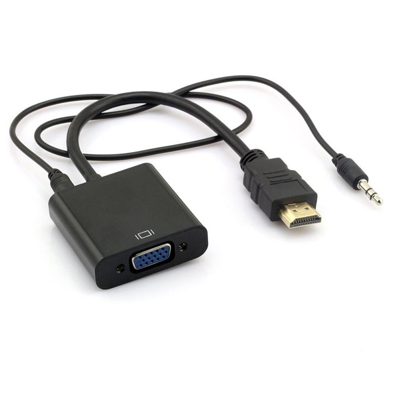 HDMI Male to VGA Female Video Converter with Audio Interface