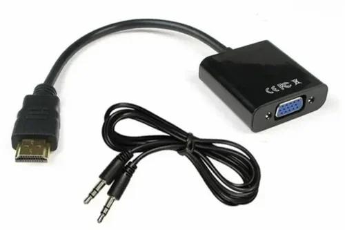 HDMI Male to VGA Female Video Converter with Audio Interface