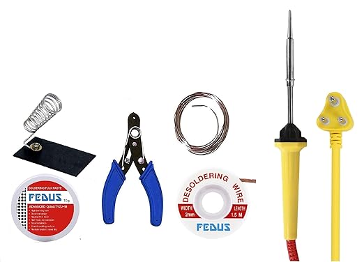Soldering kit 6 in 1 25W DIY Electric Solder Starter Tool Kit Set with Iron Stand