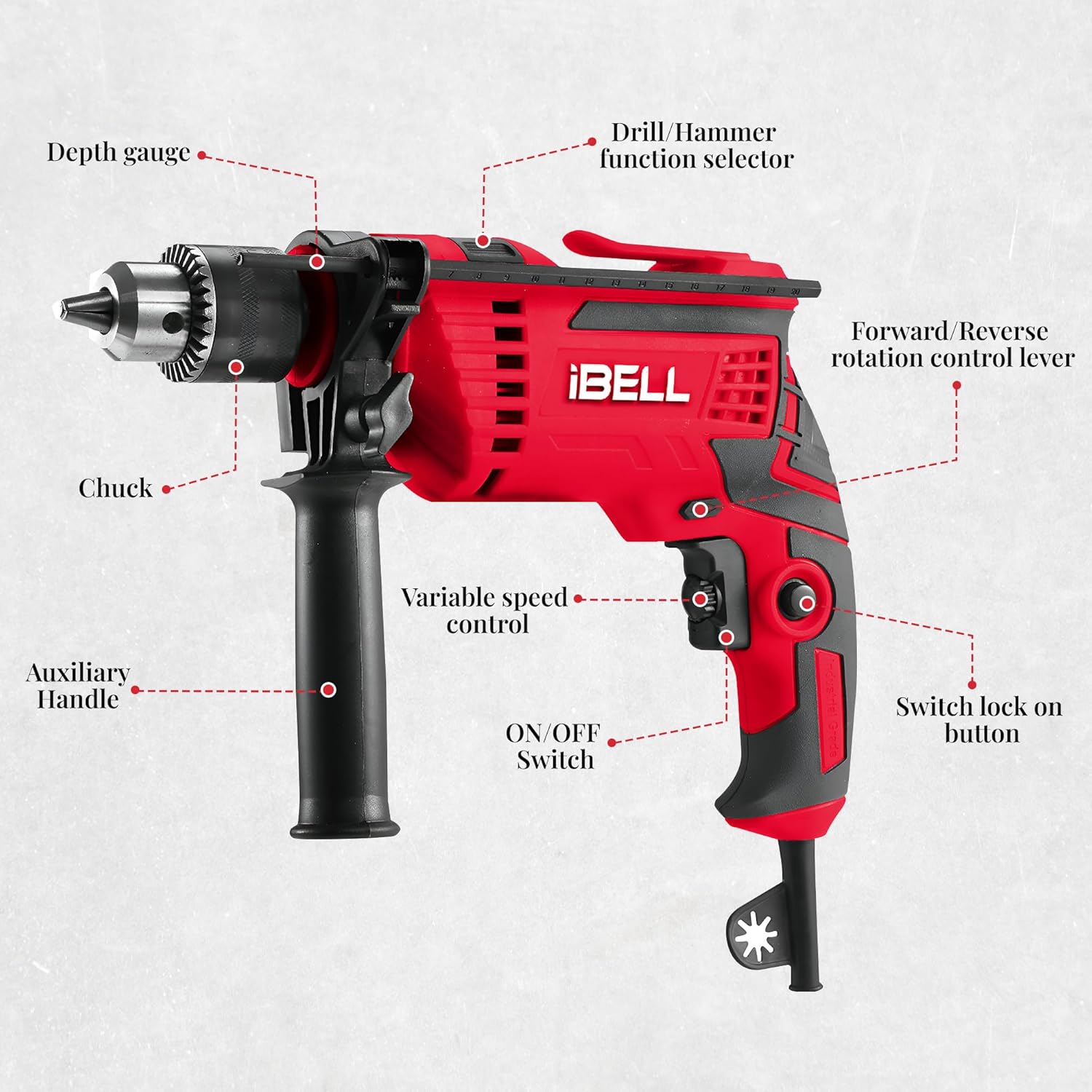 IBELL Electric Drill Impact Drill