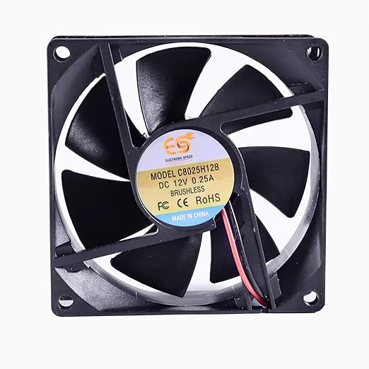 Electronicspices DC 12V Cooling Fan for PC Case CPU Cooler Radiator WITH (JST CONNECTOR)