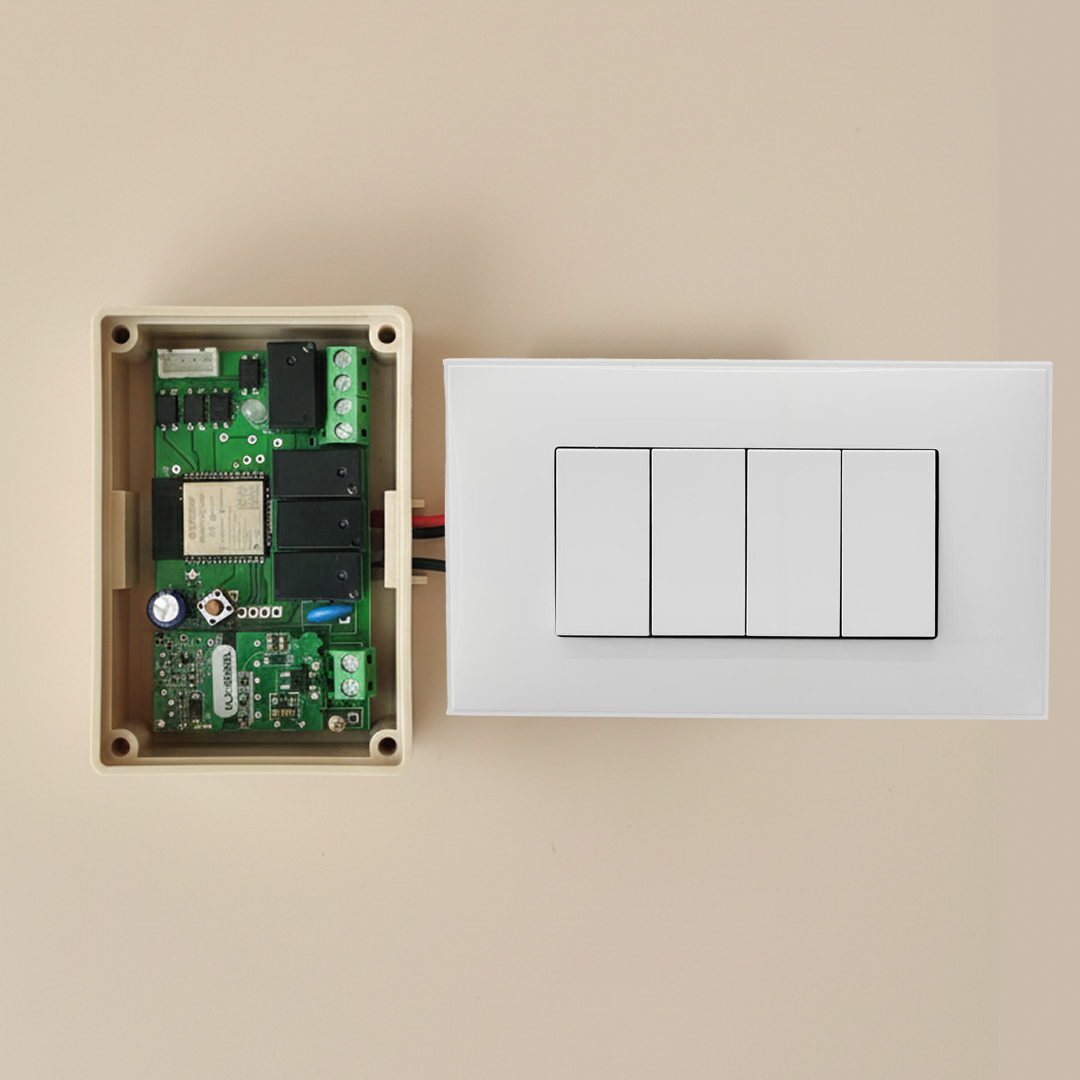 jiSECURE 4 Node Smart Switch | WiFi + Bluetooth Enabled Smart Home Switch