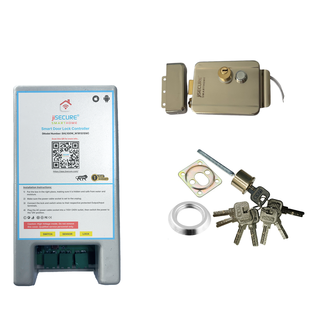 jiSECURE Smart Lock Controller with Electronic Lock | App & Manual Control