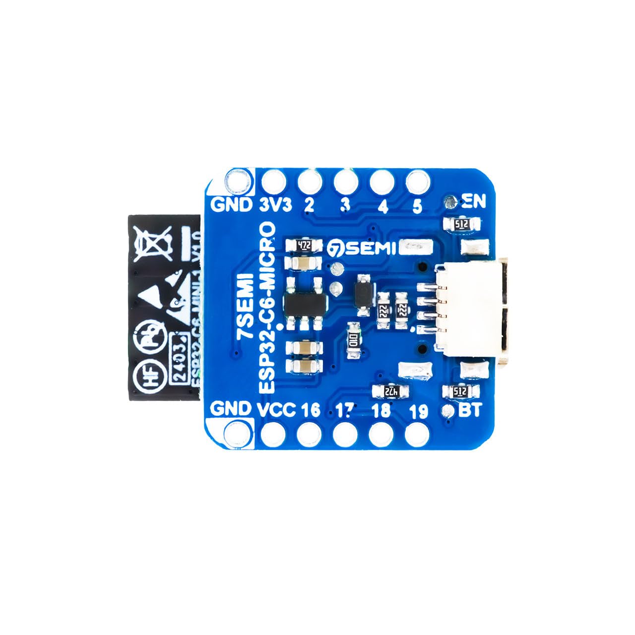 ESP32-C6 Mini Development Board | Wi-Fi 6, Bluetooth 5 LE, Zigbee & Thread | USB Type-C