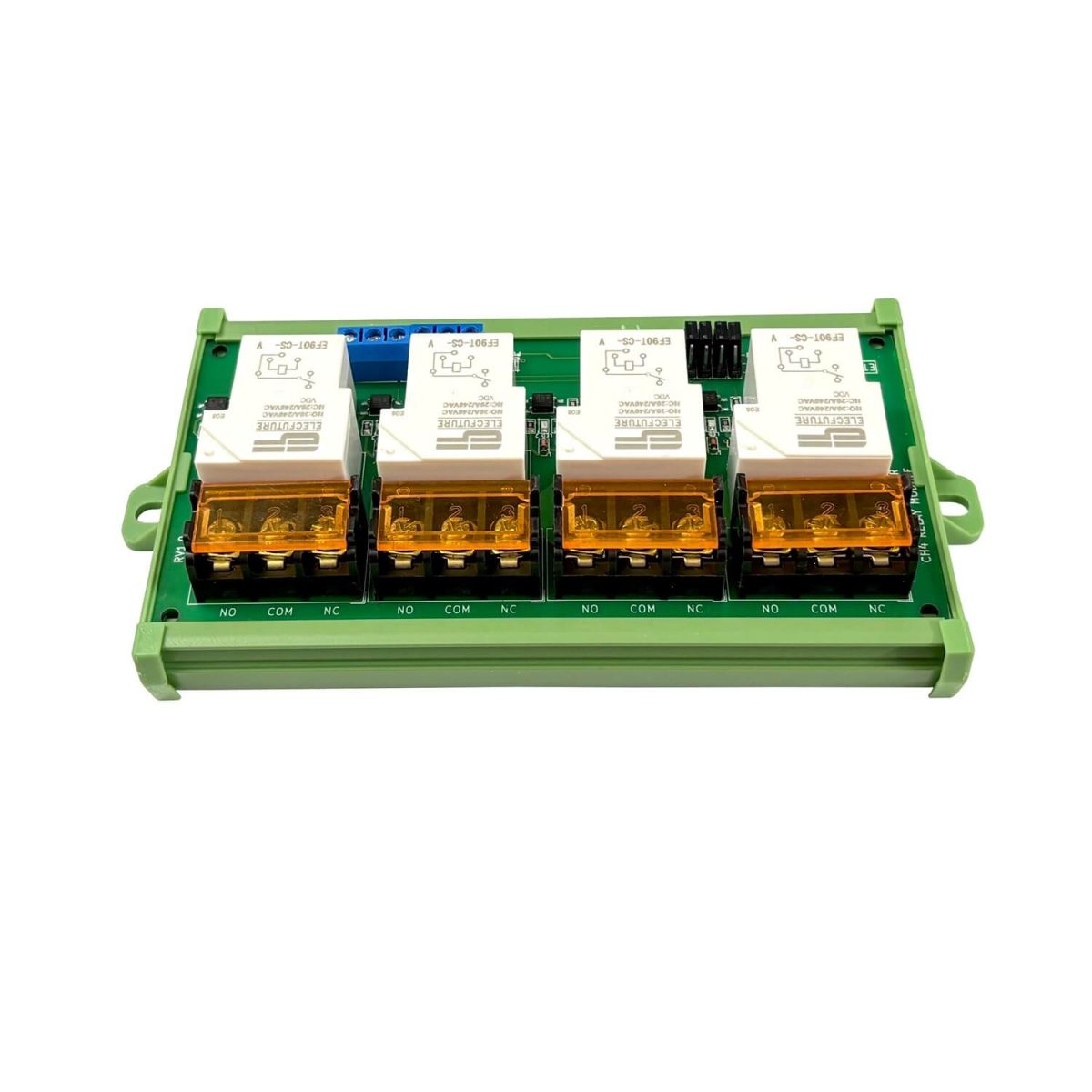 ST30-05-4CH-PM – 4 Channel 5V 30A Relay Module with Optocoupler Isolation, High & Low Trigger (Panel Mount)