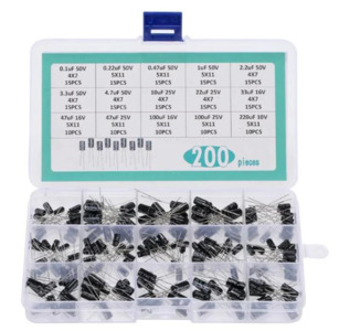 15 Value Electrolytic Capacitor Kit with Box 200PC