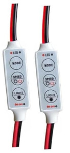 Wizzo {2 Pieces) 5 Speed & 6 Modes LED Strip Light Flasher Blinker Strip Controller for LED Module