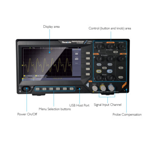 Themisto TH-OS2000 2-Channel 100MHz Bandwidth 1GSa/s Sampling Rate with Function Generator Digital Oscilloscope