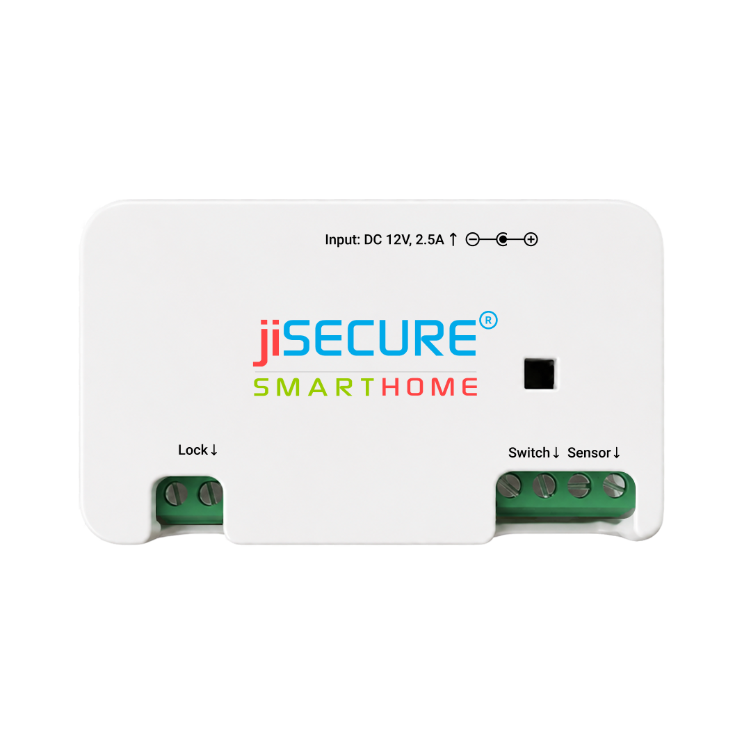 jiSECURE Smart Door Lock Controller, WiFi and Bluetooth Enabled, App-Based Access Control, Android and iOS Support