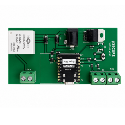 jiSECURE Smart Door Lock Controller PCB, WiFi and Bluetooth Enabled, App-Based Access Control, Android and iOS Support