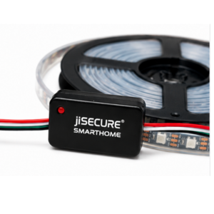 jiSECURE Smart LED Strip Controller With LED Strips | App-Controlled 5V Addressable LED Controller | Multiple Lighting Effects