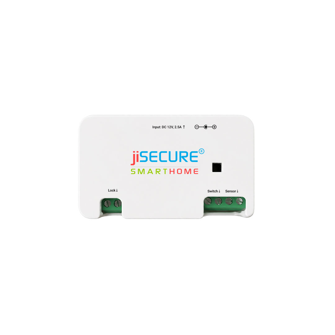 jiSECURE Smart Door Lock Controller with Electronic Lock, WiFi and Bluetooth Connectivity, App-Based Access Control, Android and iOS Compatible
