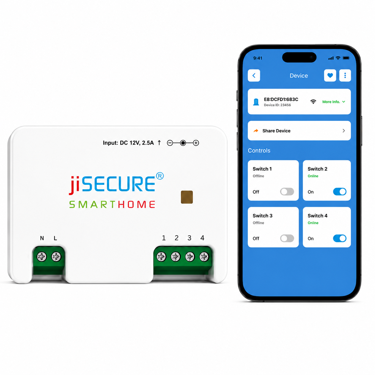 jiSECURE 4 Node Smart Switch