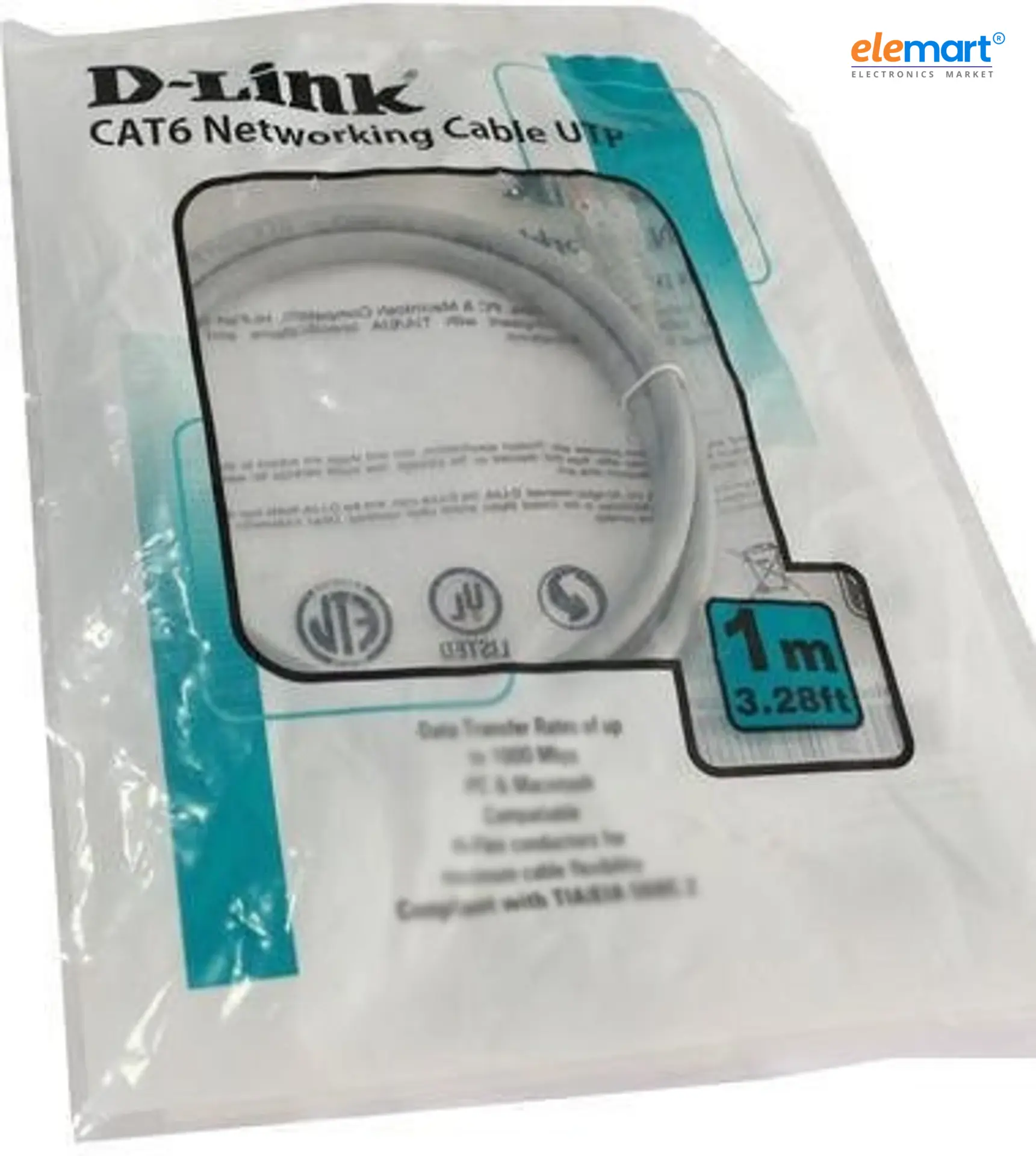 D-Link Ethernet Cable 1 Meter CAT-6 Patch Cord
