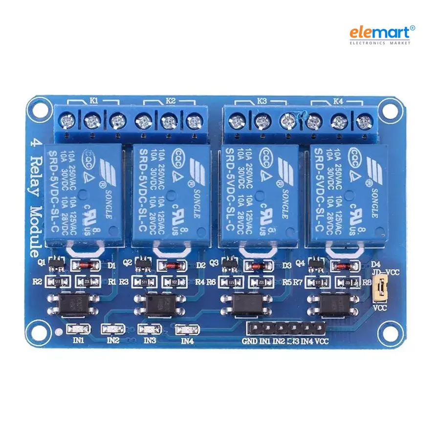 Easy Electronics 4 Channel 5V Relay Module