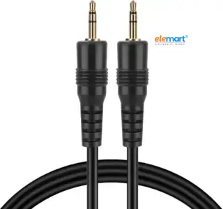 Vardhman 3m AUX Audio Cable, 3.5mm Male to Male, Gold-Plated Connectors, Black
