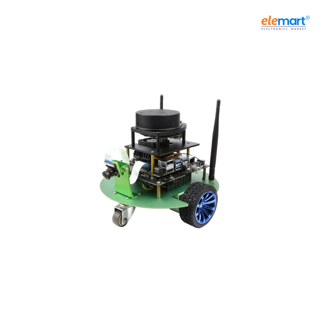 JetBot ROS AI Kit B, Dual Controllers AI Robot, Lidar Mapping, Vision Processing with Jetson Nano Dev Kit