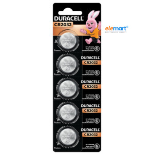 Duracell CR2032 Lithium Coin Battery, Pack of 5, Child Resistant Packaging, Specialty Devices, Apple AirTag, Key Fob, Scale