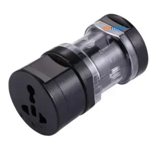 Universal Travel Adapter – All-in-One EU, AU, UK & US Plug Compatibility (Black)