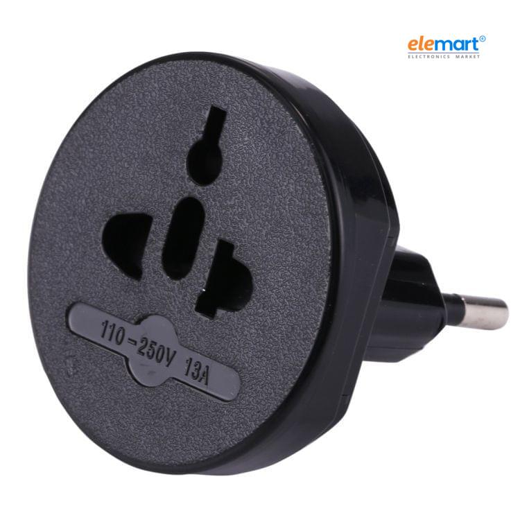 Universal Travel Adapter – All-in-One EU, AU, UK & US Plug Compatibility (Black)
