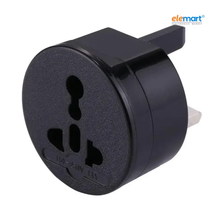 Universal Travel Adapter – All-in-One EU, AU, UK & US Plug Compatibility (Black)