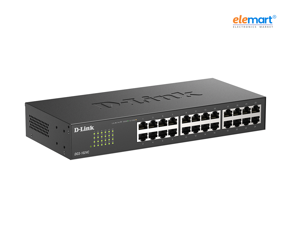 D-Link DGS-1024C 24-Port Gigabit Unmanaged Desktop/Rackmount Switch