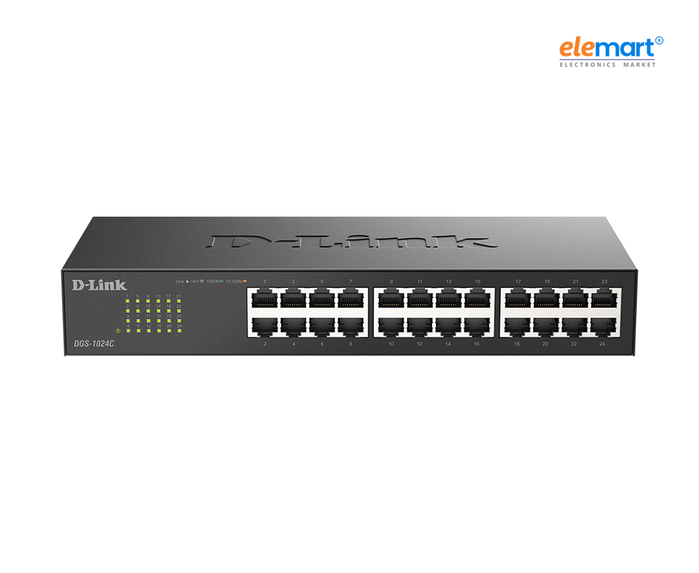 D-Link DGS-1024C 24-Port Gigabit Unmanaged Desktop/Rackmount Switch