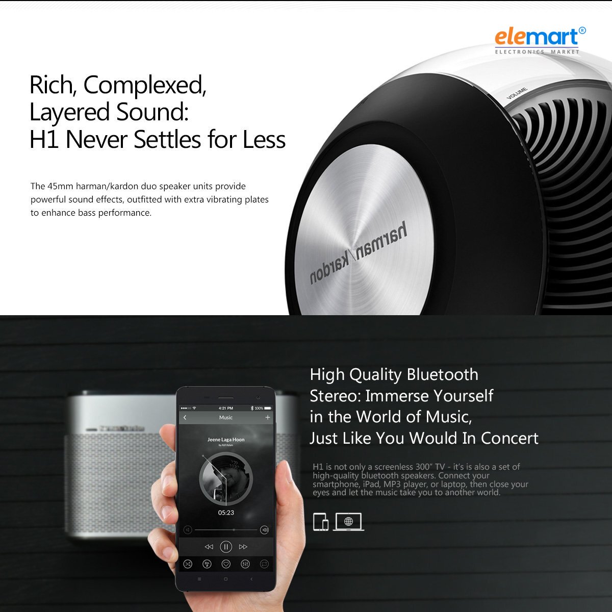 XGIMI H1 Smart WiFi Bluetooth Wireless Video Projector