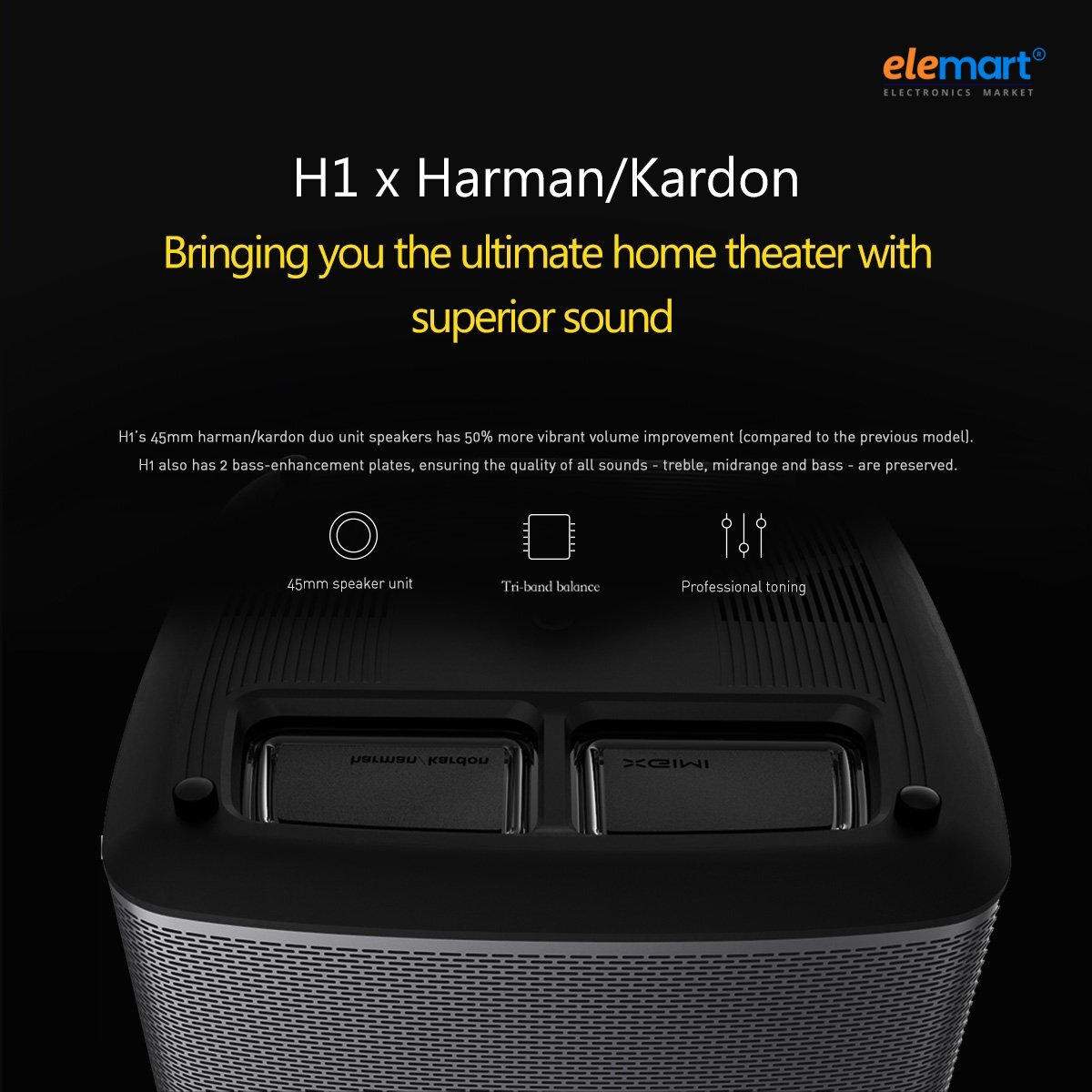 XGIMI H1 Smart WiFi Bluetooth Wireless Video Projector