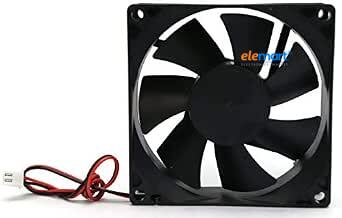 Combo Pack of 2 PC Cooling Fans – 120mm 12V 3000RPM Axial Fan with Molex Connector & DC 12V CPU Case Cooling Fan with JST Connector (Black)