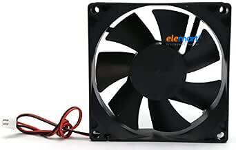 Combo Pack of 2 PC Cooling Fans – 120mm 12V 3000RPM Axial Fan with Molex Connector & DC 12V CPU Case Cooling Fan with JST Connector (Black)