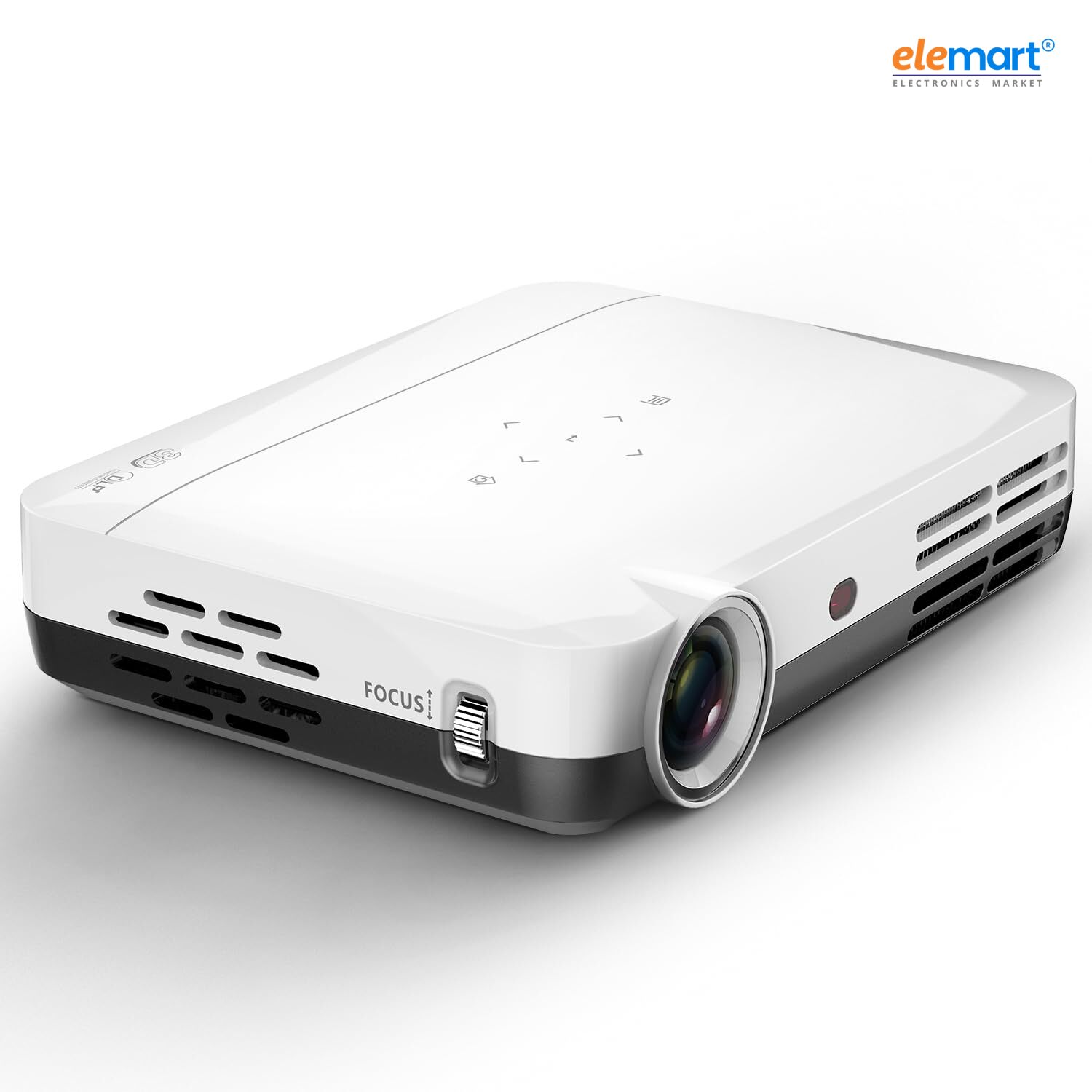 S7 4K Smart Projector – Android OS, Wi-Fi, Bluetooth, 7000 Lumens, Auto Keystone & 3D Support with Free Screen (White)