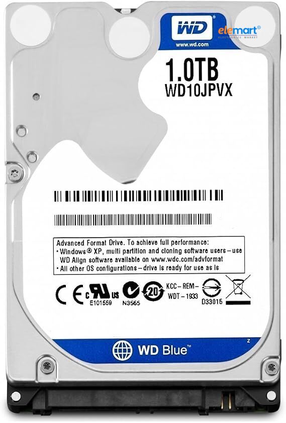 Western Digital (WD) 1TB Laptop Internal Hard Disk Drive – 2.5-Inch SATA HDD, 5400 RPM