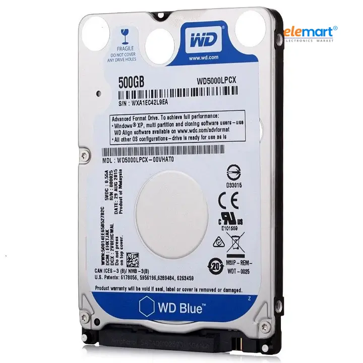 Western Digital (WD) 500GB Laptop Internal Hard Disk Drive – 2.5-Inch SATA HDD