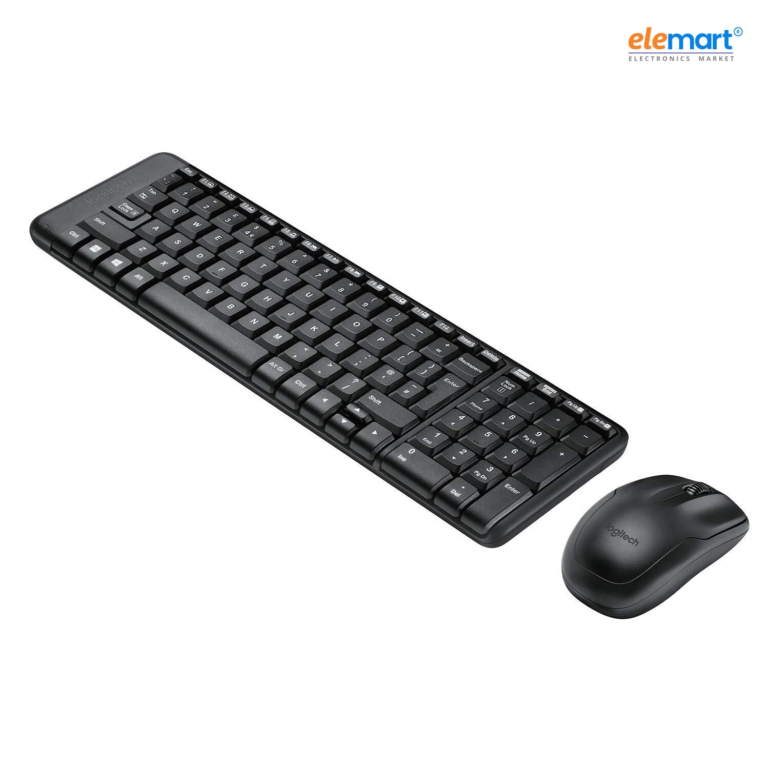 Logitech MK215 Wireless Keyboard and Mouse Combo – 2.4 GHz Wireless, Compact Design, USB Nano Receiver, Black
