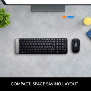 Logitech MK215 Wireless Keyboard and Mouse Combo – 2.4 GHz Wireless, Compact Design, USB Nano Receiver, Black