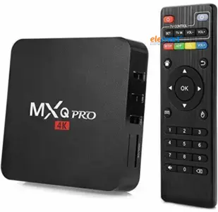 MXQ Pro 4K Android TV Box 1GB RAM/8GB ROM 64 Bit Quad Core Wi-Fi UHD Smart TV Box - Black Media Streaming Device