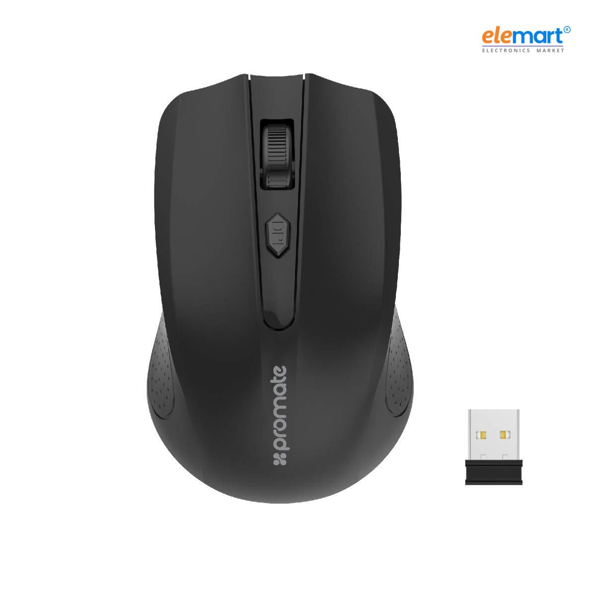Promate Clix Ergonomic Wireless Optical Mouse