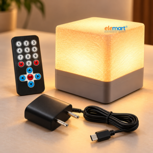 jiSECURE Smart Lamp with App Control, Multi-Color LED Mood Light, Decorative Night Lamp for Bedroom, Living Room and Office