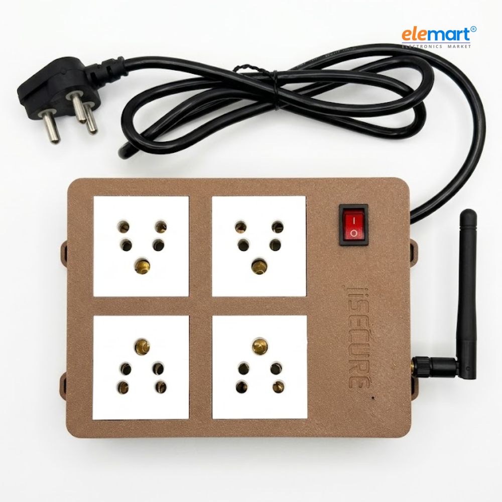 jiSECURE Smart Extension Board with Remote and  App Control, Smart WiFi Electrical Power Board