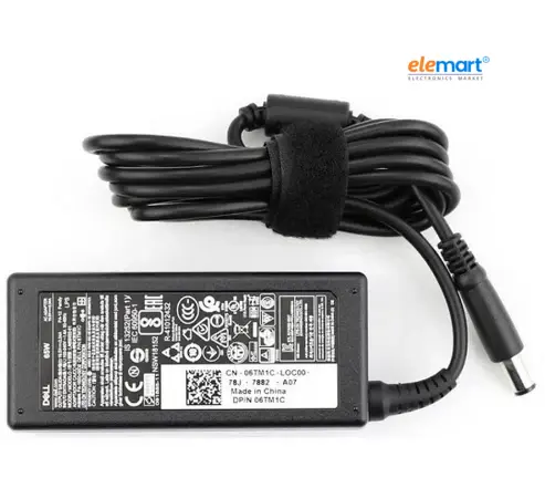 Dell OEM 65W Laptop Power Adapter – 19.5V 3.34A, 7.4mm × 5.0mm Large Pin Connector with Power Cable