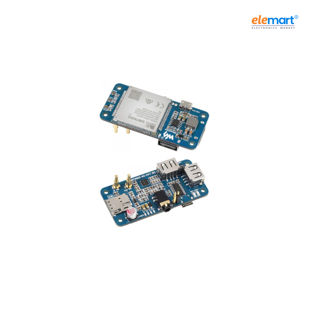 SIM7600G-H 4G HAT (B) for Raspberry Pi, LTE Cat-4 4G / 3G / 2G Support, GNSS Positioning, Global Band