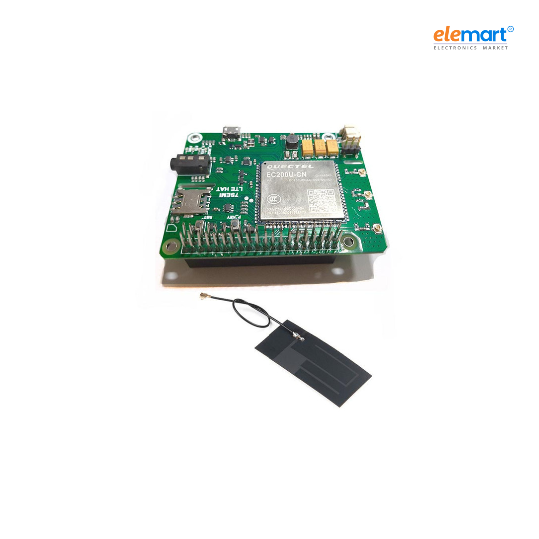 7Semi EC200U-CN 4G LTE GSM/GPRS GNSS Hat for Rasberry Pi (No Audio)