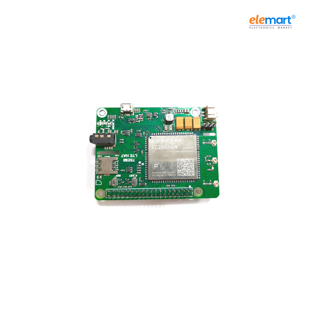 7Semi EC200U-CN 4G LTE GSM/GPRS GNSS Hat for Rasberry Pi (No Audio)