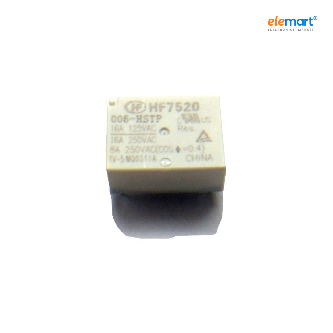 HF7520/005-HSTP, 16 Amp SPST 5 VDC Through Hole PCB Mount Subminiature Power Relay